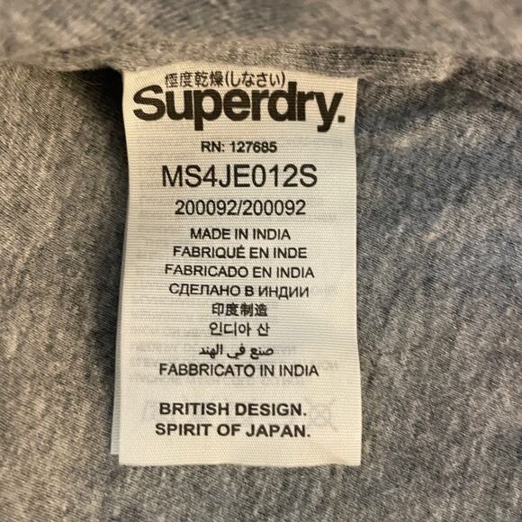 SUPERDRY Washbasket Long Sleeve Shirt Jacket Navy Blue Check Lined Size XLarge - Picture 16 of 16